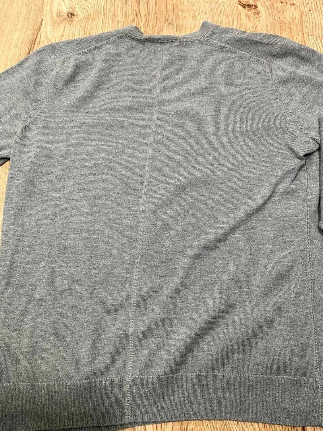 Pull Tommy Hilfiger V-neck Femme S coton cashmere Gris – photo 9